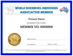 Owner Certificate